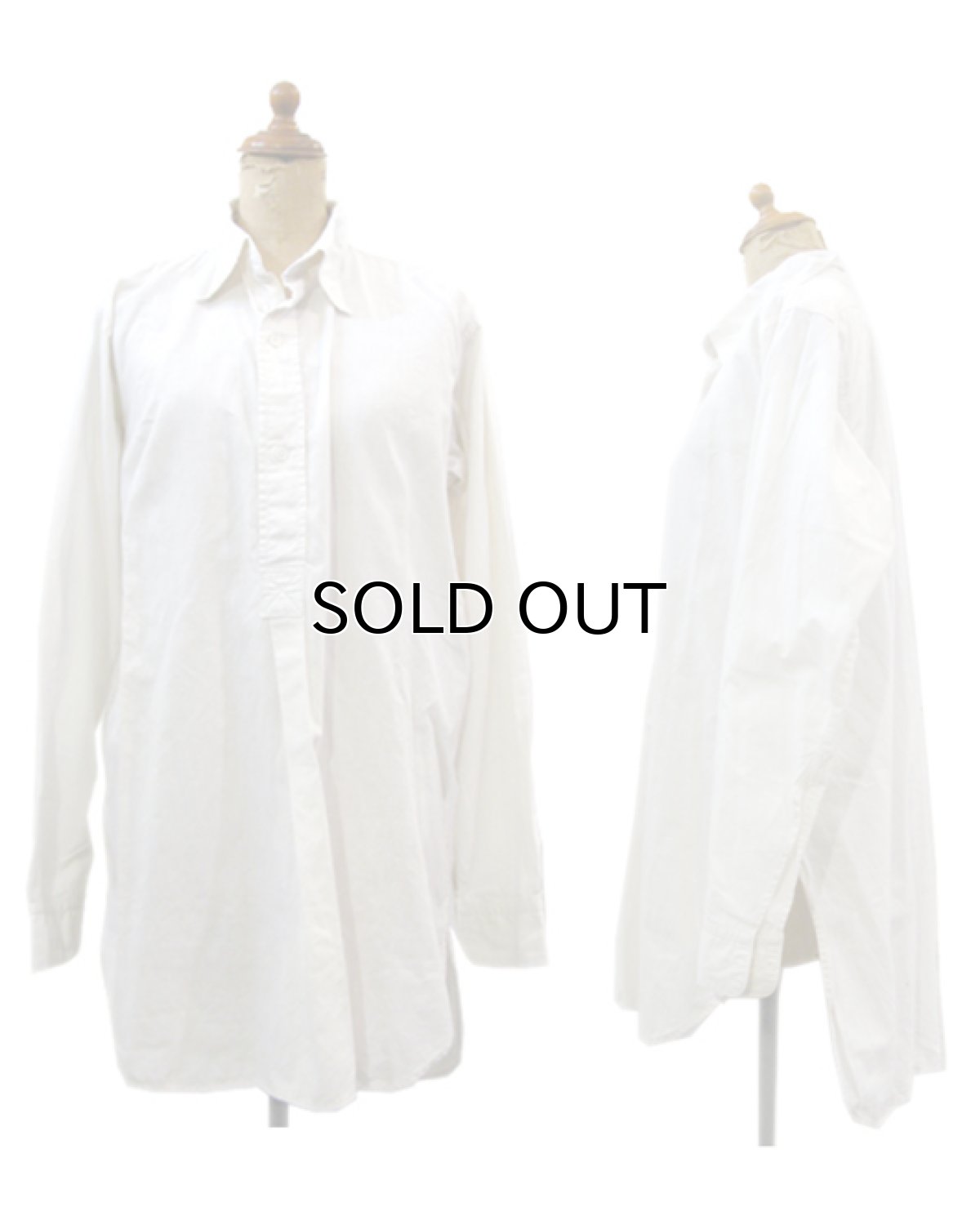 画像2: 1940's CC41 "Mentox" L/S Pullover Shirts -made in England- WHITE size M (表記 不明) (2)