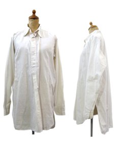 画像2: 1940's CC41 "Mentox" L/S Pullover Shirts -made in England-　WHITE　size M (表記 不明) (2)