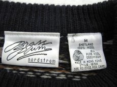 画像5: 1980's~ "Nordstrom" Shetland Wool Nordic Sweater　NAVY　size M (表記 M) (5)