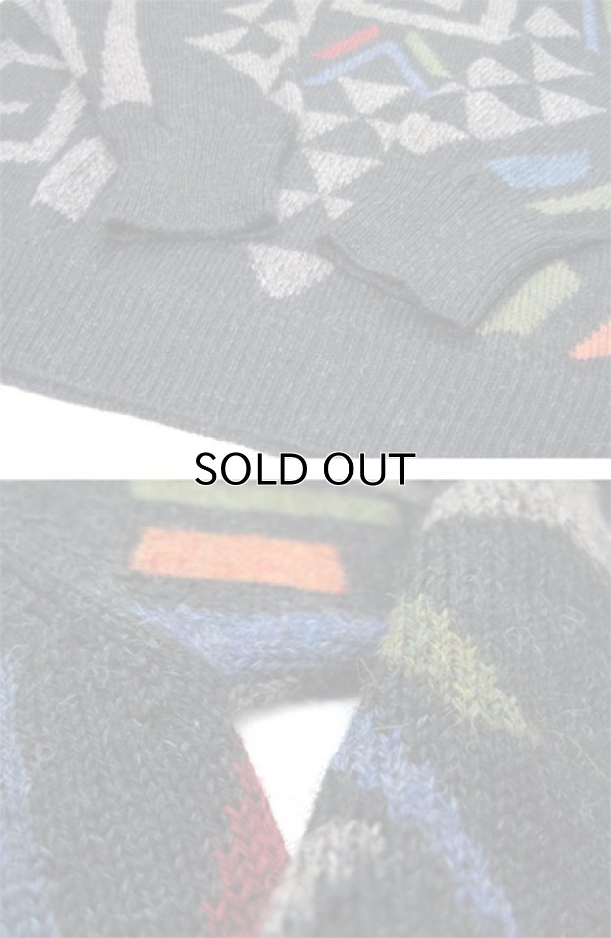 画像4: "WALIKI" Alpaca Hair Crew Neck Sweater 総柄 size L (表記 L) (4)