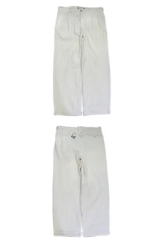 画像3: 1940-50's French Military Linen Hospital Trousers Dead Stock one-washed　WHITE　size waist 33~36 inch (表記 不明) (3)