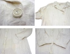 画像4: 1940's~ French MIlitary Linen Hospital Coat Dead Stock one-washed　Natural　size M (表記 不明) (4)