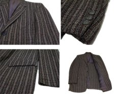 画像4: 1960's "Sears" 3-Button Mix Wool Jacket with Union Ticket　Grey / Red / C.Grey / Black　size M - L (表記 不明) (4)