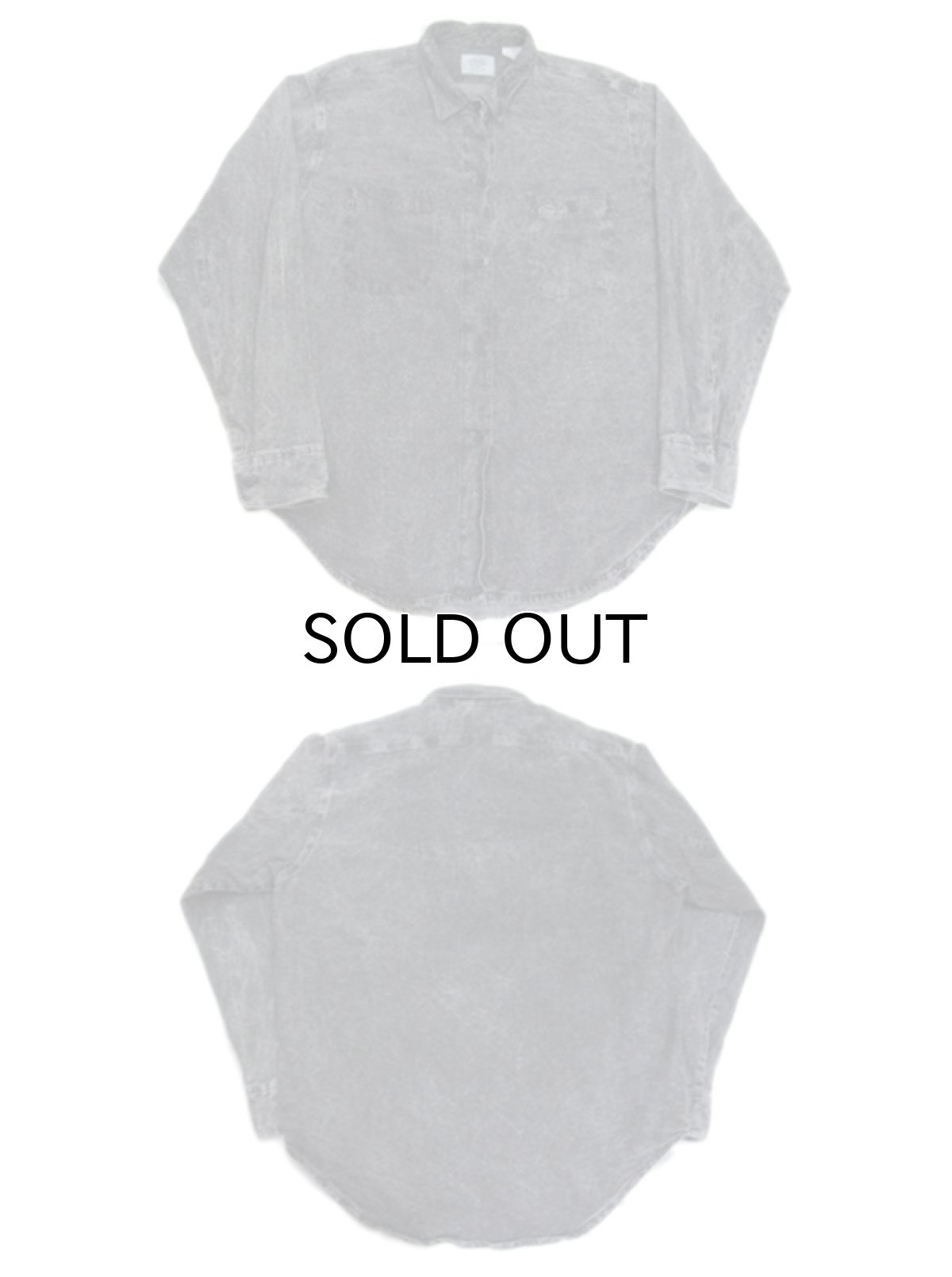 画像3: 1980's~ Chemical Wash L/S Denim Shirts Black Denim size L (表記 ONE SIZE FITS ALL) (3)