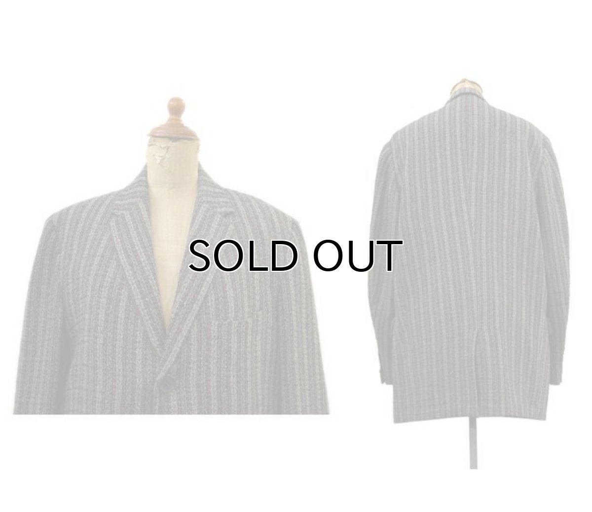 画像2: 1960's "Sears" 3-Button Mix Wool Jacket with Union Ticket　Grey / Red / C.Grey / Black　size M - L (表記 不明) (2)