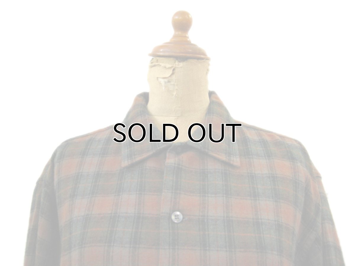 画像5: 1960's "Bayard" L/S Wool Box Long Shirts　BROWN　size M - L (表記 M 15 - 15 1/2 TALL) (5)