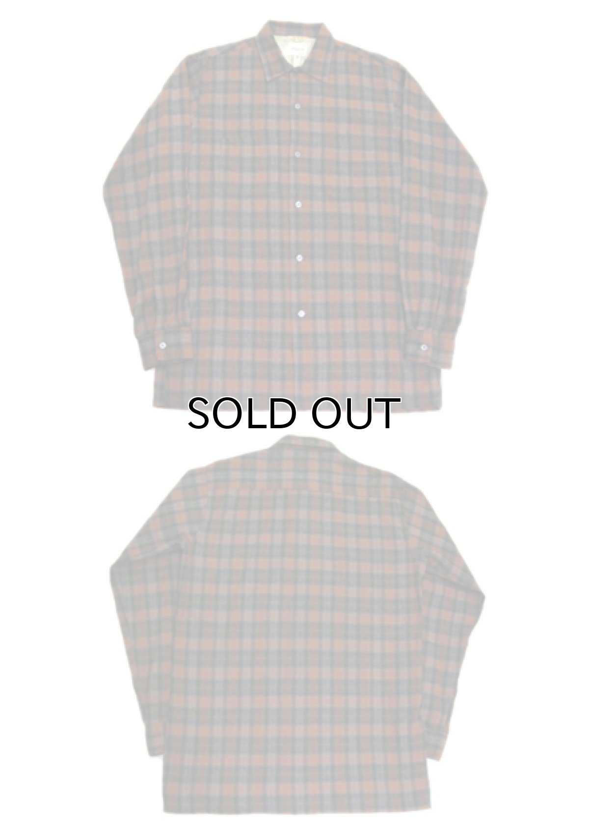 画像2: 1960's "Bayard" L/S Wool Box Long Shirts　BROWN　size M - L (表記 M 15 - 15 1/2 TALL) (2)