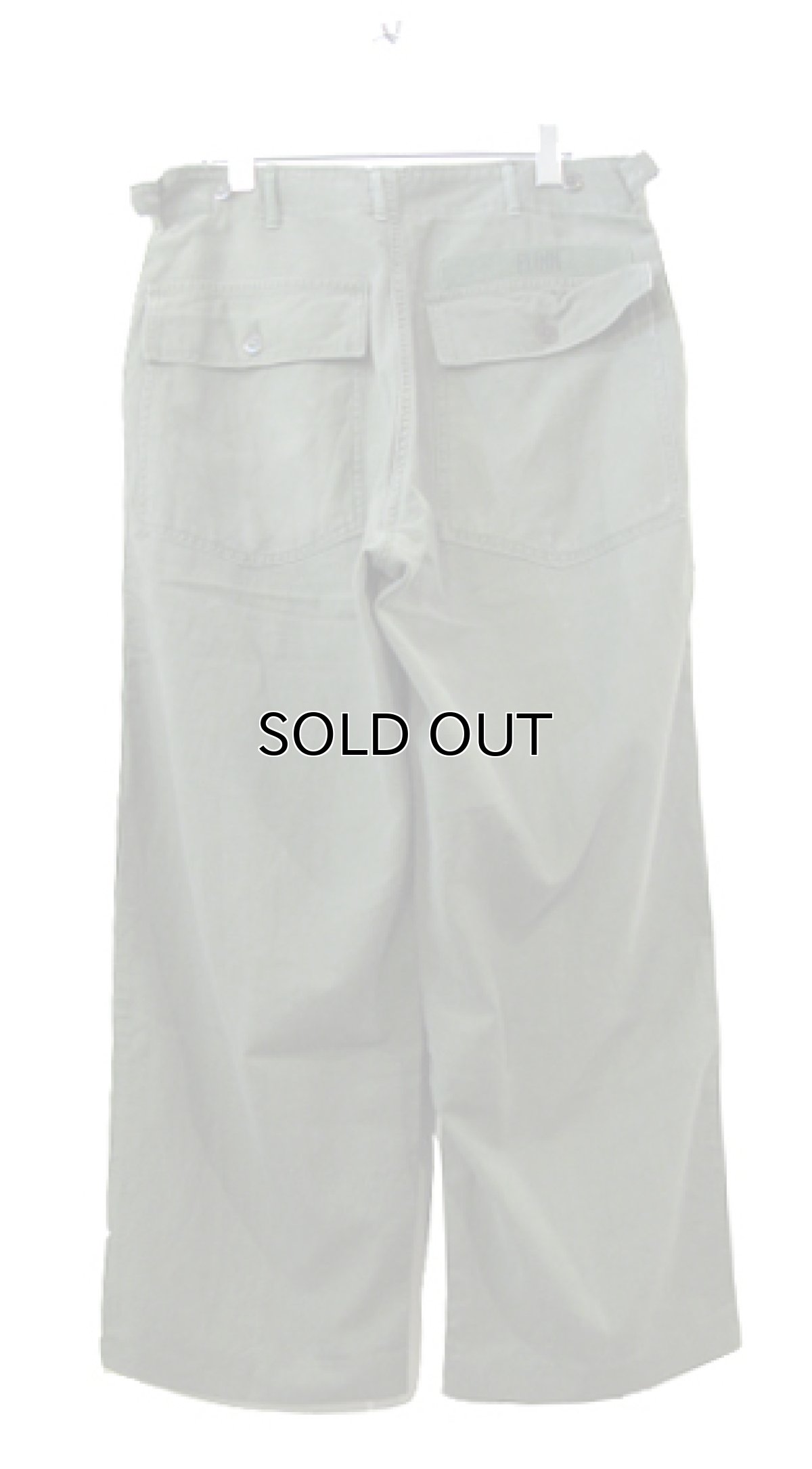 画像2: A)1960's~ U.S. Military Utility Baker Pants size w ~32 inch (表記 不明) (2)