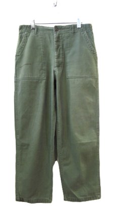 画像1: B)1970's U.S. Military Utility Baker Pants　size w 33 inch (表記 36 x 29) (1)