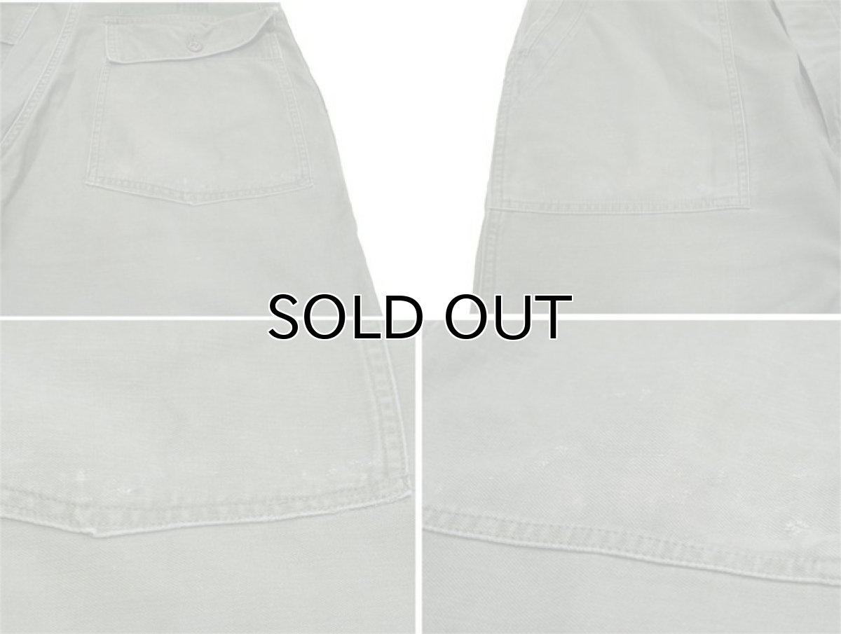 画像5: A)1960's~ U.S. Military Utility Baker Pants size w ~32 inch (表記 不明) (5)