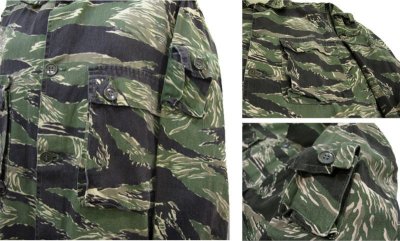 画像2: 1980's U.S.Military Tiger Stripe Camouflage Combat Jacket　Silver Tiger　size M - L (表記 不明)