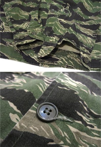 画像1: 1980's U.S.Military Tiger Stripe Camouflage Combat Jacket　Silver Tiger　size M - L (表記 不明)