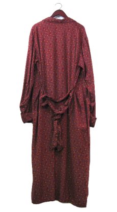 画像2: ~1950's "TOOTAL" Paisley Pattern Rayon Gown -made in ENGLAND-　Burgundy　size Free (表記 40) (2)
