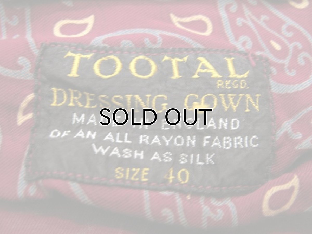 画像3: ~1950's "TOOTAL" Paisley Pattern Rayon Gown -made in ENGLAND- Burgundy size Free (表記 40) (3)