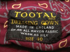 画像3: ~1950's "TOOTAL" Paisley Pattern Rayon Gown -made in ENGLAND-　Burgundy　size Free (表記 40) (3)