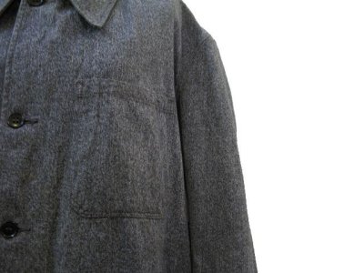 画像2: 1950's "French" Salt and Pepper Atelier Coat 　size M - L