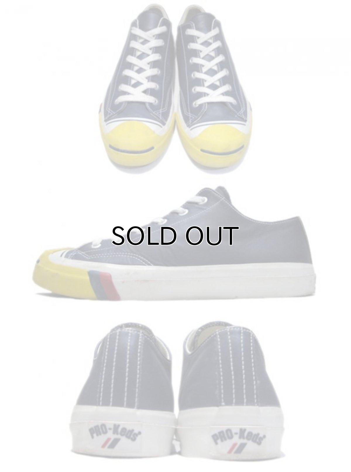 画像2: PRO-KEDS Low-Cut Leather Sneaker Navy / Yellow size 11 (29 cm) (2)