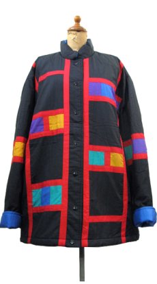 画像1: 1990's "Spencer Douglas" Design Nylon Patting Jacket　BLACK　size M (表記 M) (1)