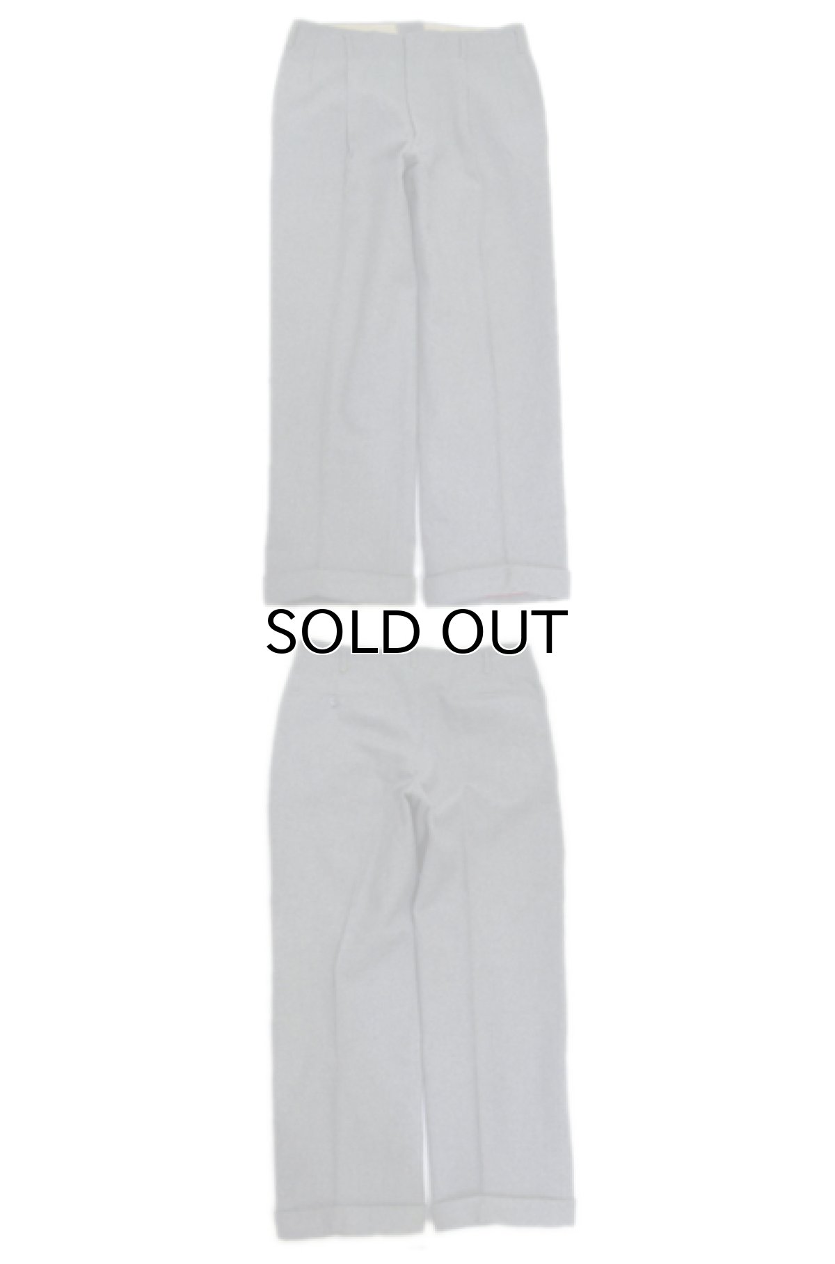 画像2: 1950's U.S.A Unknown All Wool Two-Tuck Trousers GREY size w 33 inch (表記 不明) (2)