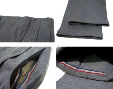 画像4: 1950's U.S.A Unknown All Wool Two-Tuck Trousers GREY　size w 33 inch (表記 不明) (4)