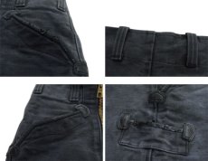 画像4: OLD Germany Cotton Moleskin Logger Pants　BLACK　size w 30 inch  (表記 46) (4)