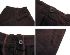 画像4: 1940's~ OLD Europe Wool Tuck Trousers　BROWN　size w =32 inch (表記 不明) (4)
