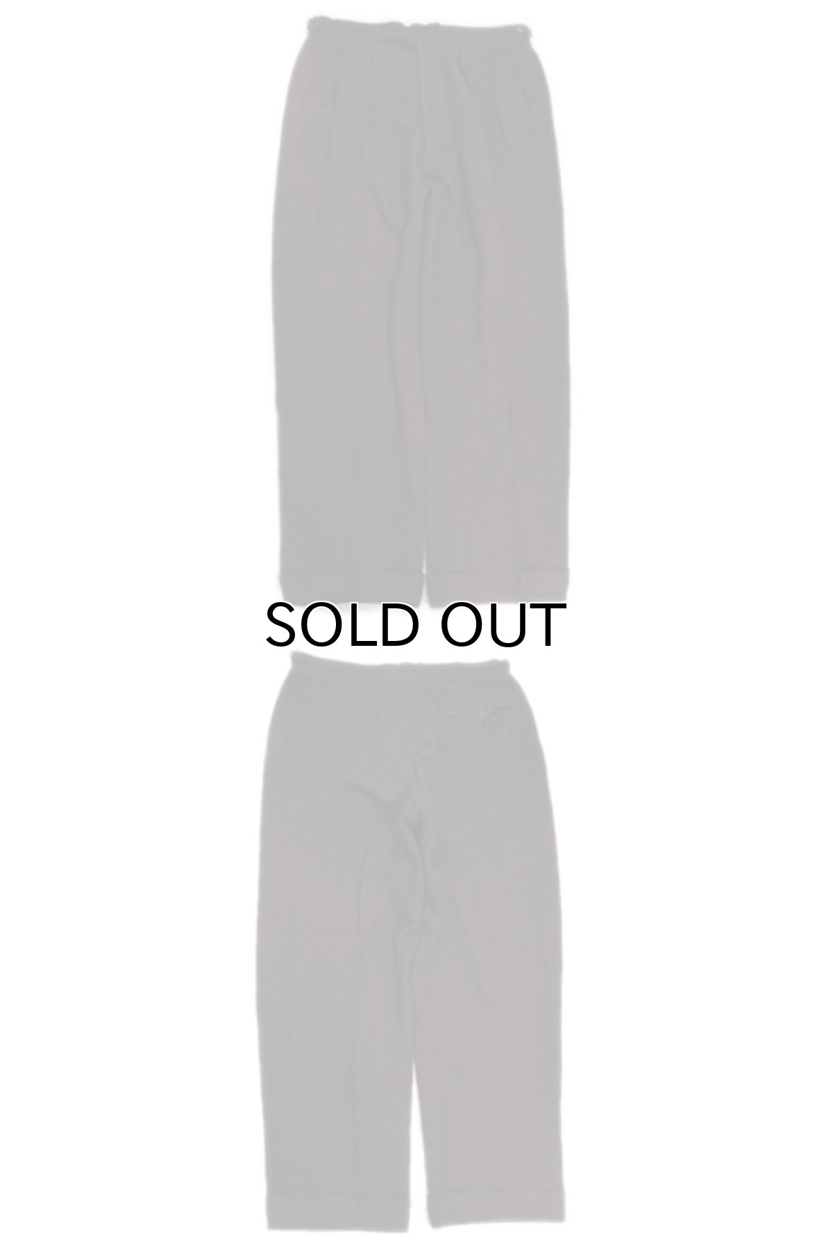 画像3: 1940's~ OLD Europe Wool Tuck Trousers　BROWN　size w =32 inch (表記 不明) (3)