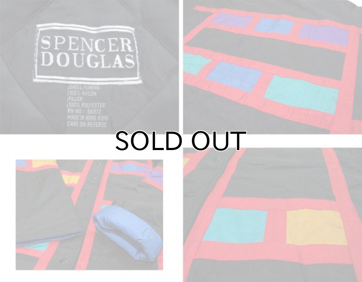 画像4: 1990's "Spencer Douglas" Design Nylon Patting Jacket　BLACK　size M (表記 M) (4)