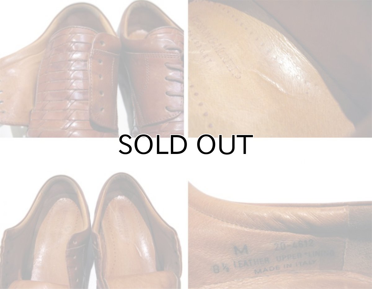 画像4: Johnston & Murphy Design Leather Shoes -made in ITALY-　BROWN　size 8.5 (26.5 cm) (4)