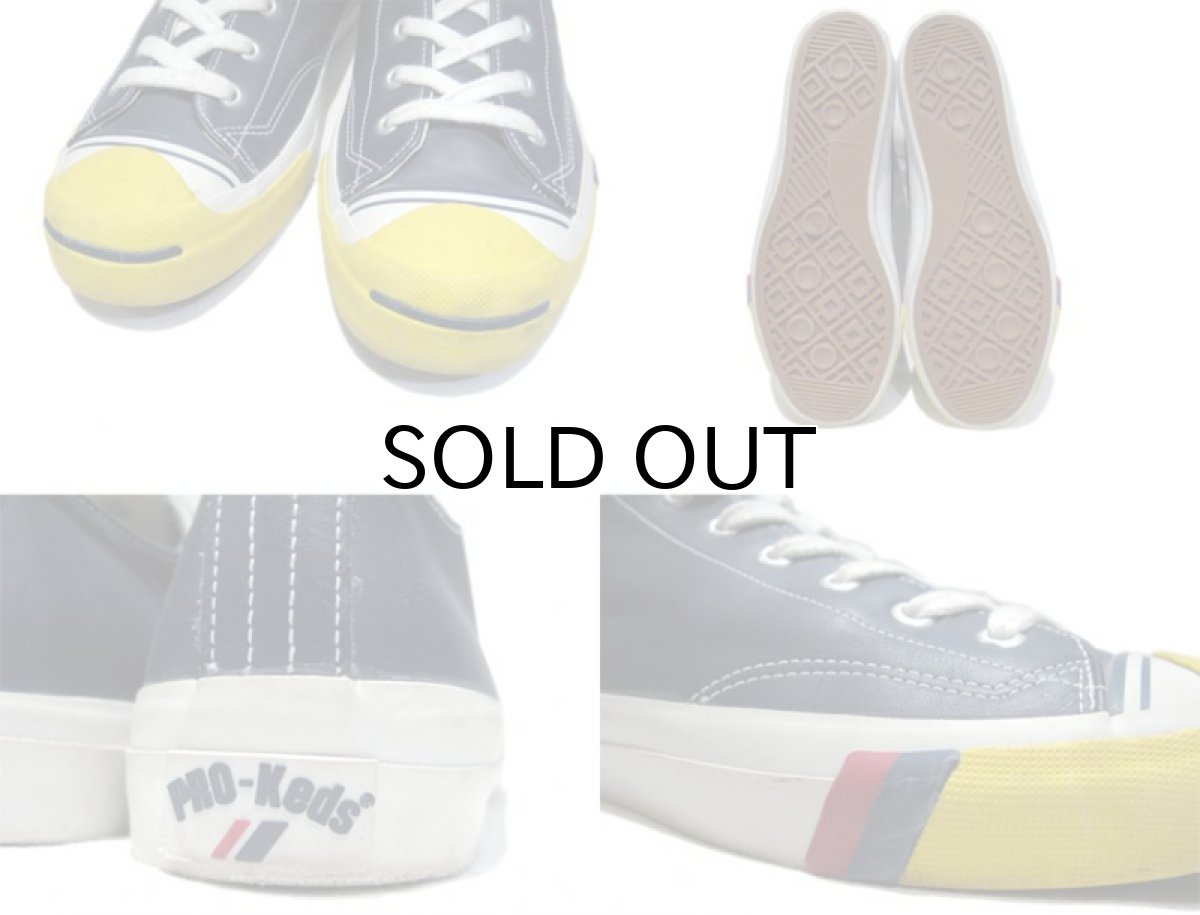 画像3: PRO-KEDS Low-Cut Leather Sneaker Navy / Yellow size 11 (29 cm) (3)
