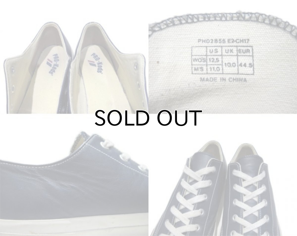 画像4: PRO-KEDS Low-Cut Leather Sneaker Navy / Yellow size 11 (29 cm) (4)