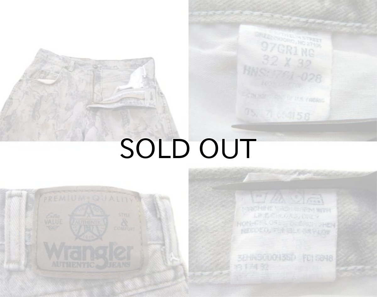画像4: 1990's Wrangler Tree Camouflage Denim Pants　Grey Beige　size w 32 inch (表記 32 x 32) (4)