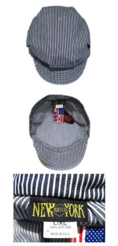 画像4: "NewYorkHat "Stripe Work Cap　made in USA　Navy / White (4)