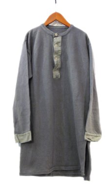 画像1: Swedish Military  Henley Neck Under Shirts　Olive Grey　size M - L (表記 不明) (1)