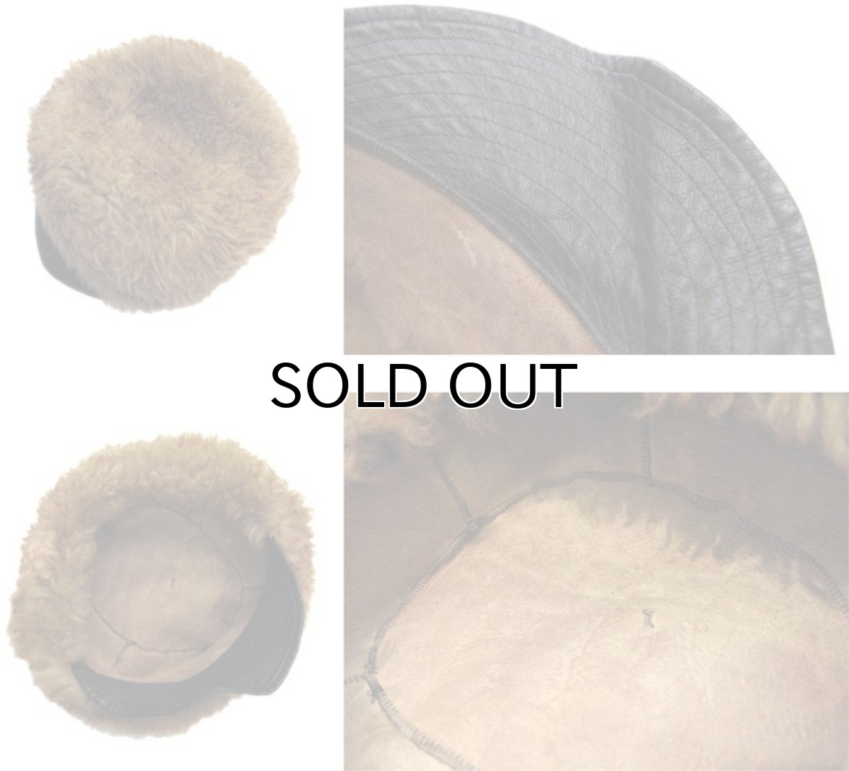 画像3: OLD Europe Mouton Boa Cap -made in ITALY- BROWN (3)