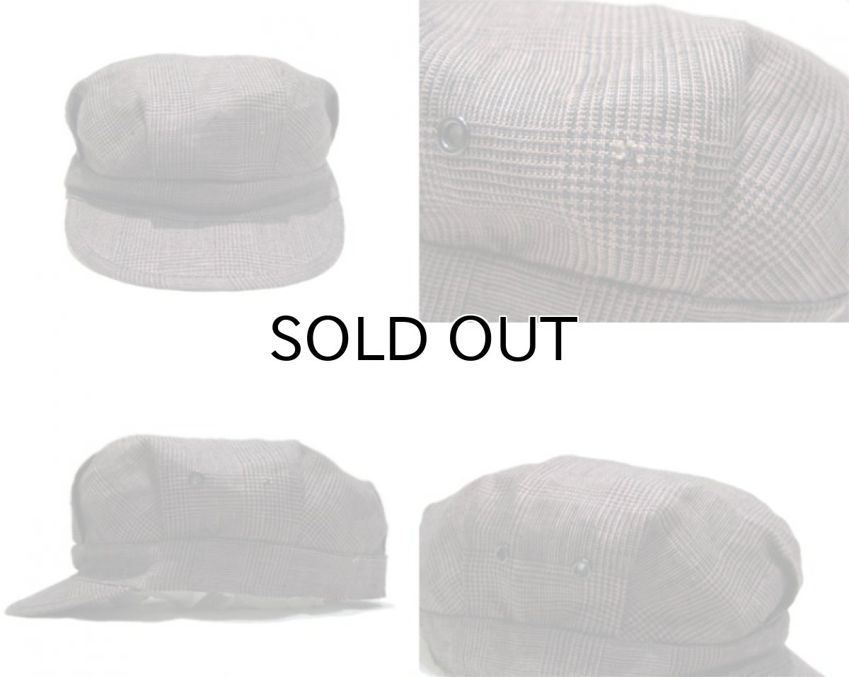 画像3: AS IS. "NewYorkHat "Glen Check Work Cap  made in USA Brown / Black (3)