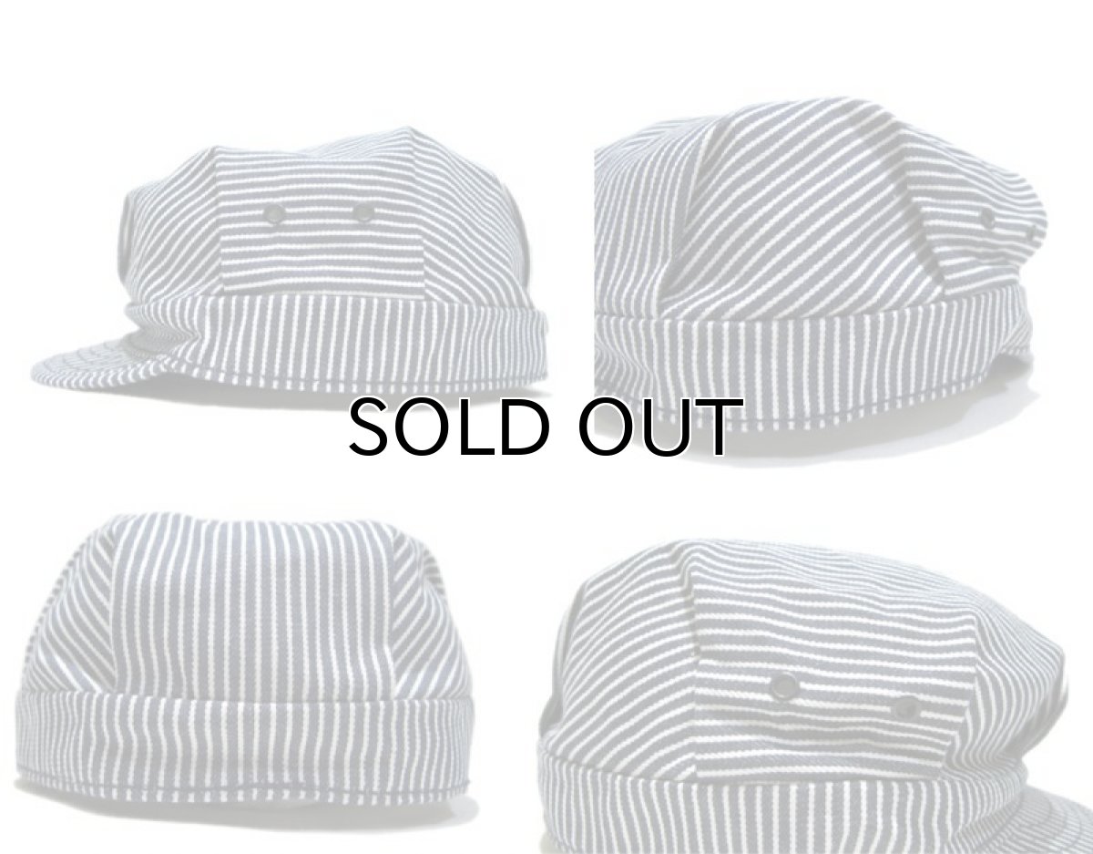 画像3: "NewYorkHat "Stripe Work Cap made in USA Navy / White (3)