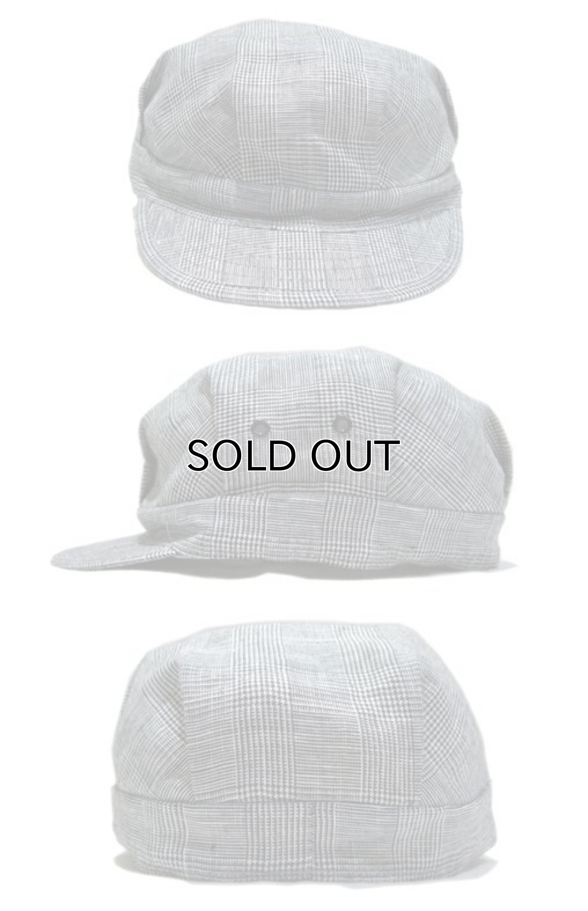 画像2: "NewYorkHat "Glen Check Work Cap made in USA Black / White (2)