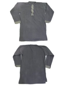 画像2: Swedish Military  Henley Neck Under Shirts　Olive Grey　size M - L (表記 不明) (2)