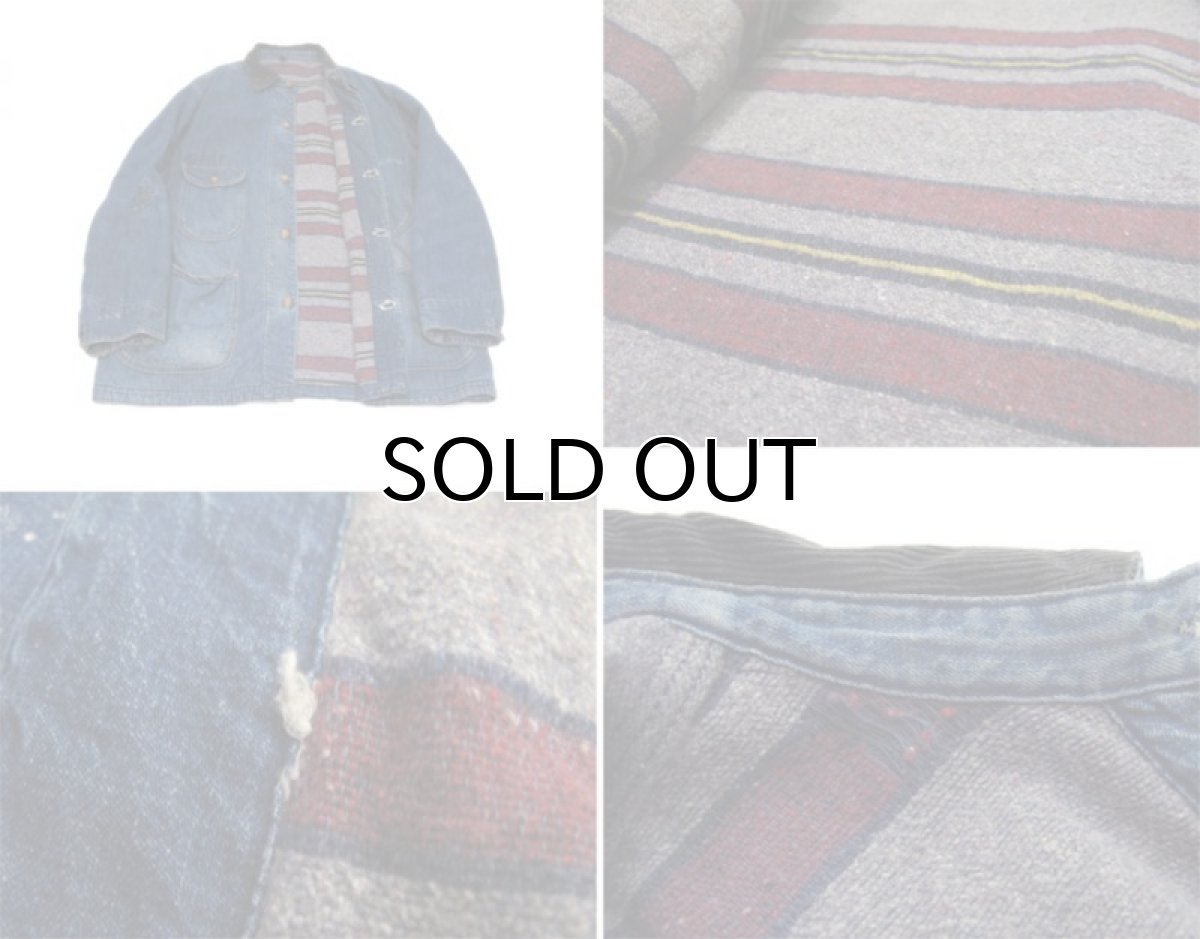 画像4: 1950-60's HERCULES Denim Worker Coverall with Blanket Blue Denim size L (表記 不明) (4)