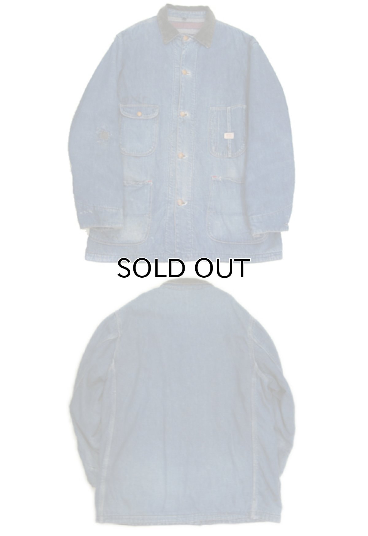 画像2: 1950-60's HERCULES Denim Worker Coverall with Blanket Blue Denim size L (表記 不明) (2)