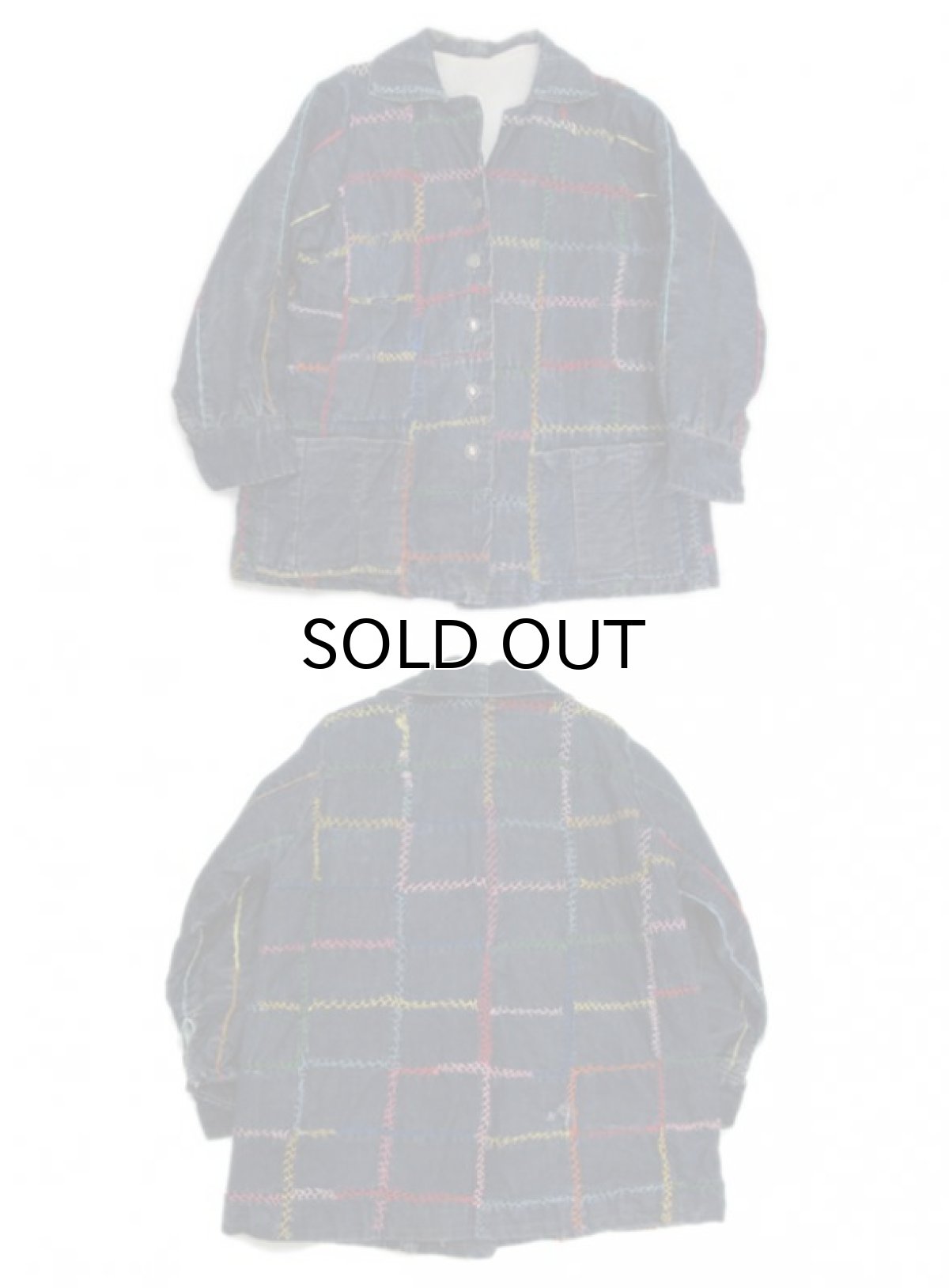 画像3: 1960-70's Hand Made Indigo Denim Patting Jacket　Indigo Blue　size L (表記 不明) (3)