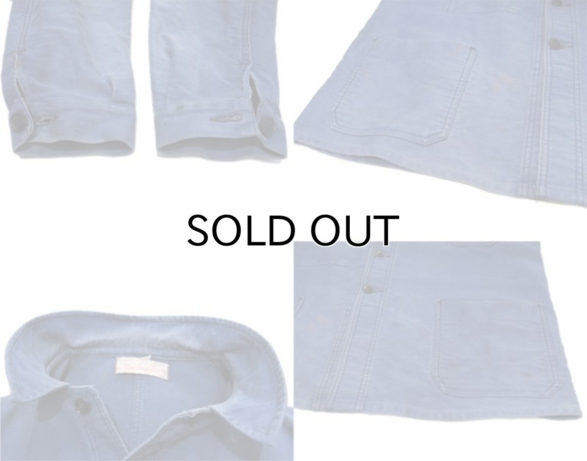 画像5: 1960's French "Le Mont Saint-Martin" Moleskin Jacket BLUE size L (表記 54) (5)