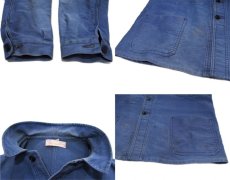 画像5: 1960's French "Le Mont Saint-Martin" Moleskin Jacket　BLUE　size L (表記 54) (5)