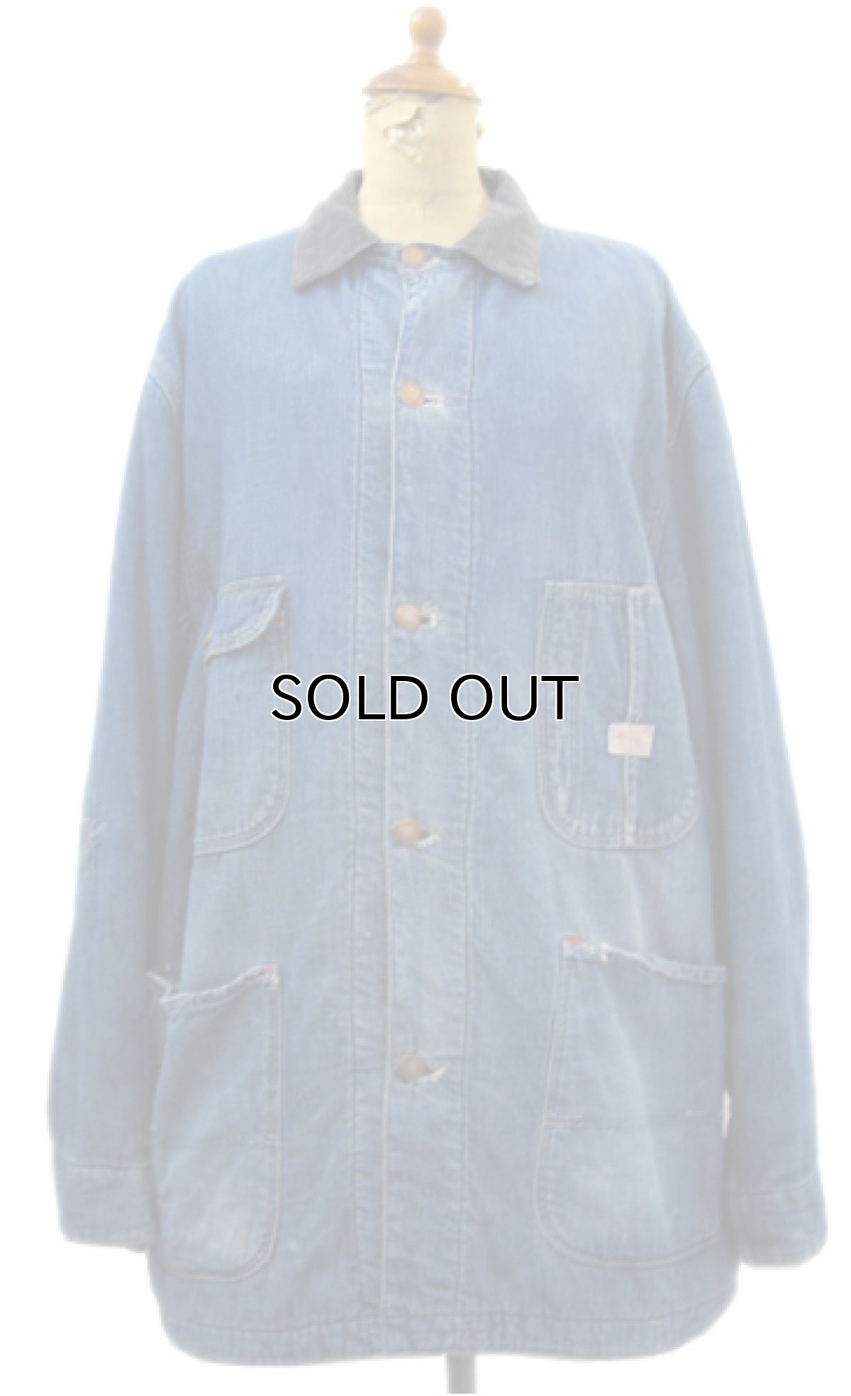 画像1: 1950-60's HERCULES Denim Worker Coverall with Blanket　Blue Denim　size L (表記 不明) (1)