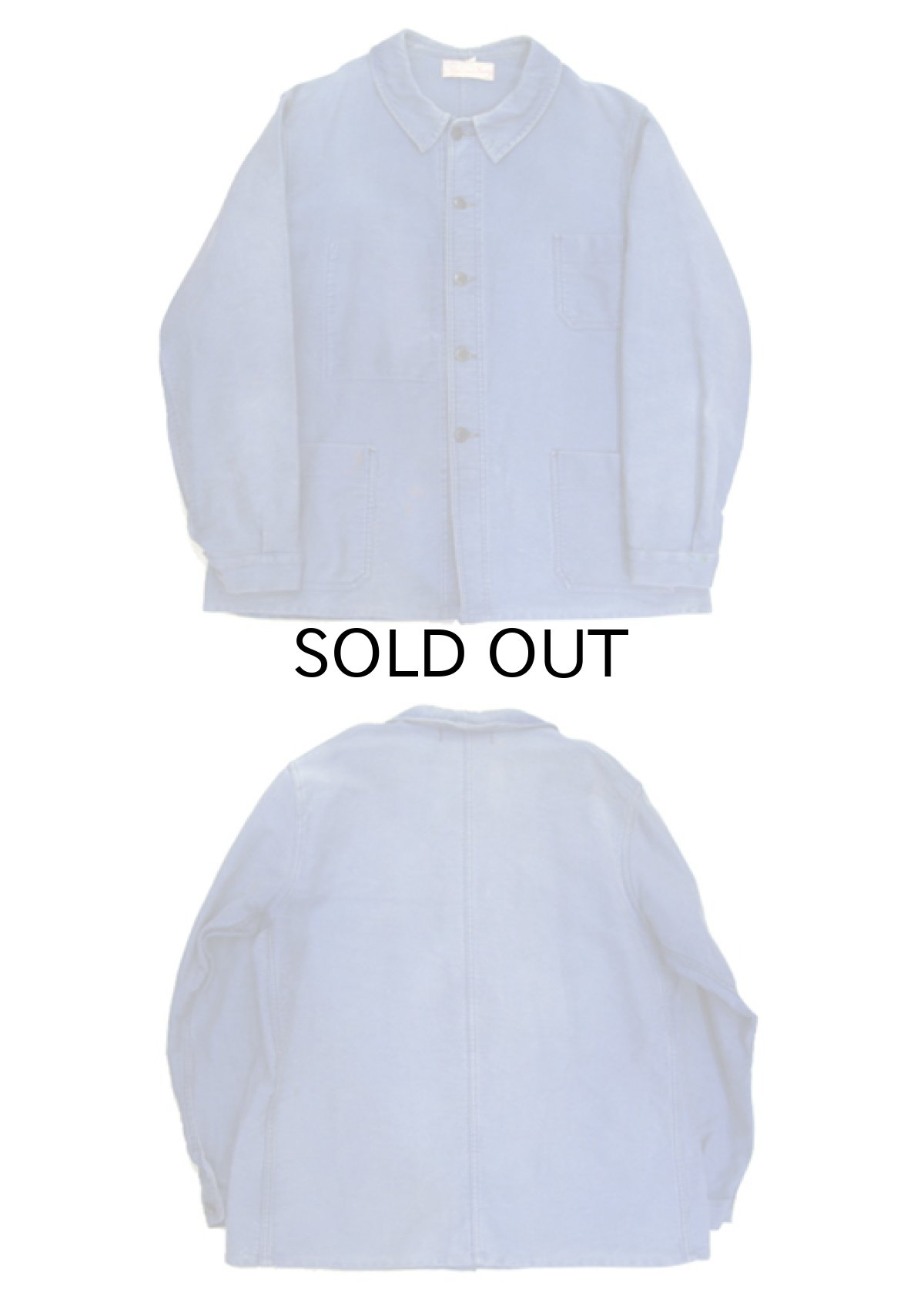 画像3: 1960's French "Le Mont Saint-Martin" Moleskin Jacket BLUE size L (表記 54) (3)