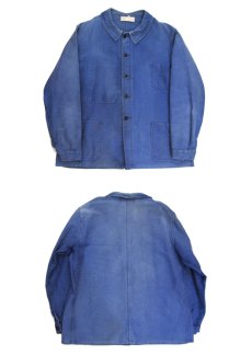 画像3: 1960's French "Le Mont Saint-Martin" Moleskin Jacket　BLUE　size L (表記 54) (3)