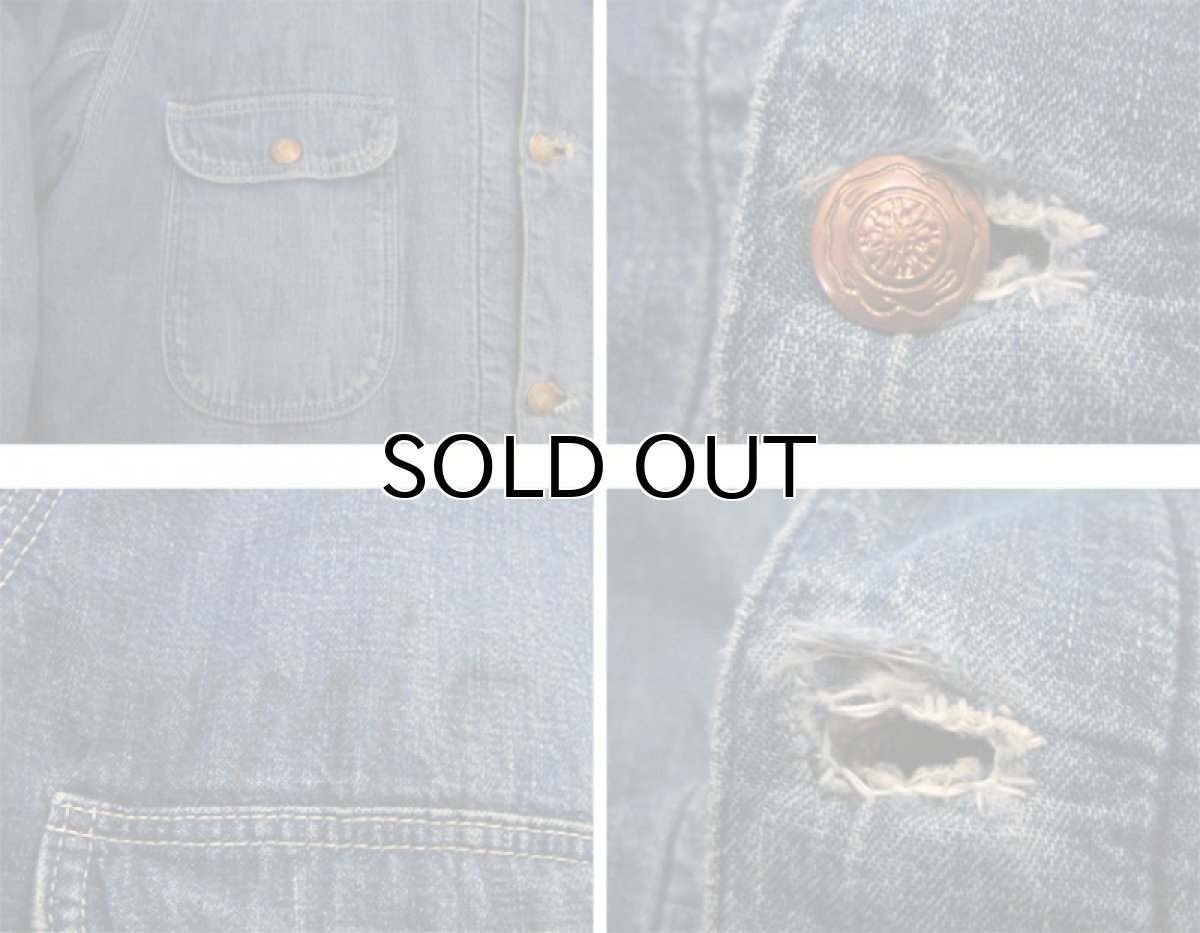 画像5: 1950-60's HERCULES Denim Worker Coverall with Blanket Blue Denim size L (表記 不明) (5)