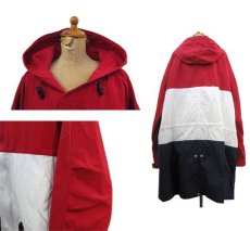 画像2: TOMMY HILFIGER Hooded Cotton Design Jacket　 Red / White / Navy　size XL~ (表記 XL / XG) (2)