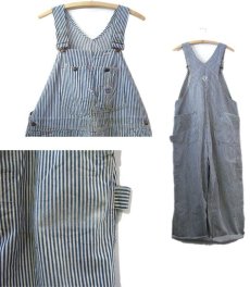 画像2: 1940-50's J.C.Penny PAY-DAY Hickory Stripe Overall　Navy / White　size L (表記 不明) (2)